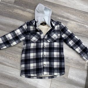 Boys Sherpa plaid jacket